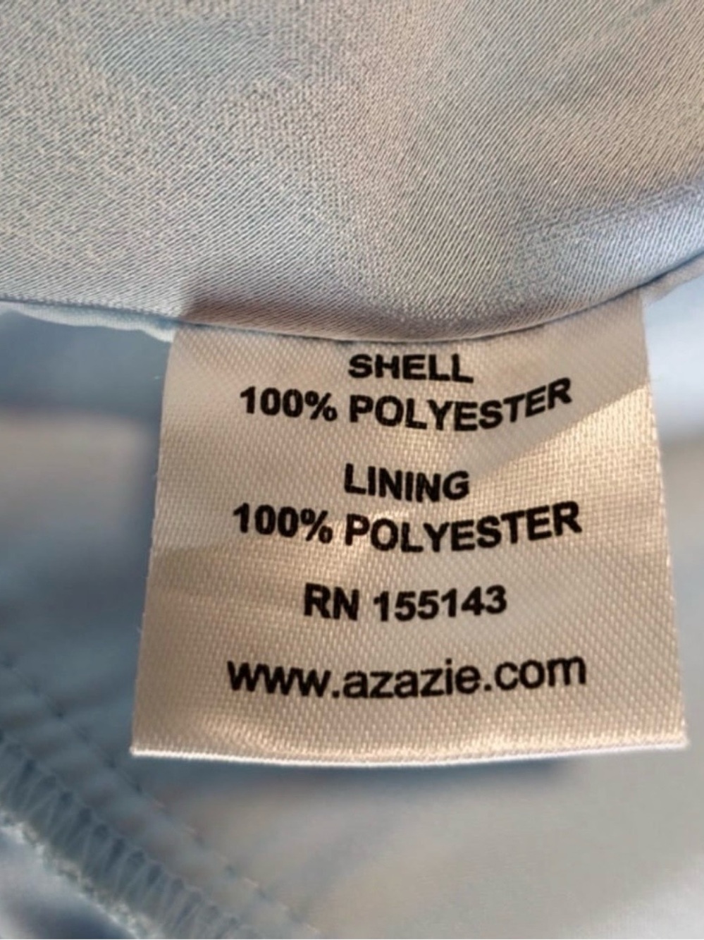 Azazie Kieryn Sky Blue Satin Bridesmaid Maxi Dress A22 NWT - Picture 11 of 14